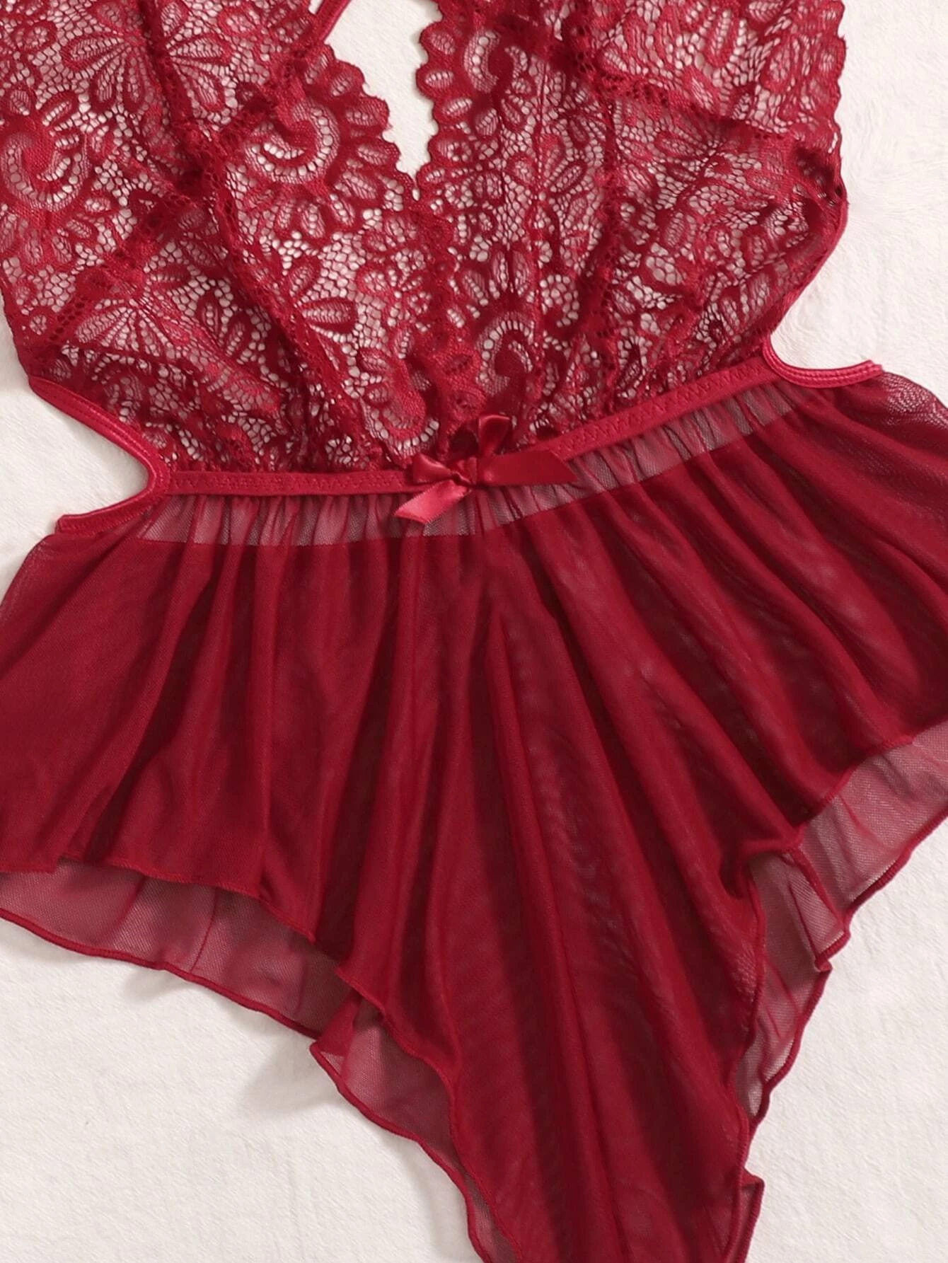 body de lingerie en dentelle croisé – Image 4