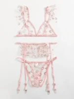 ensemble de lingerie à motif cœur