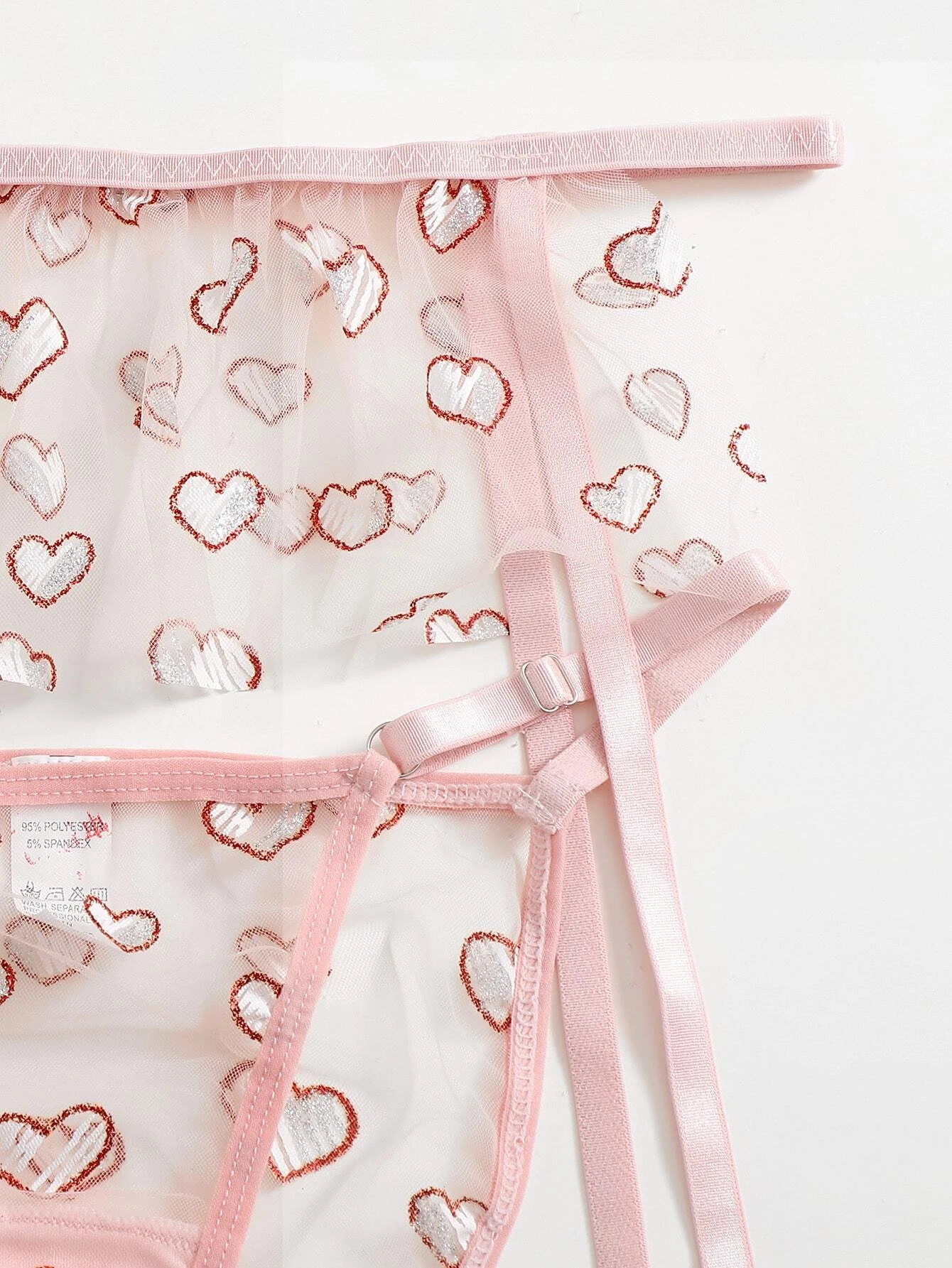 ensemble de lingerie à motif cœur – Image 2