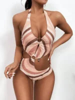 maillot de bain une pièce à rayures