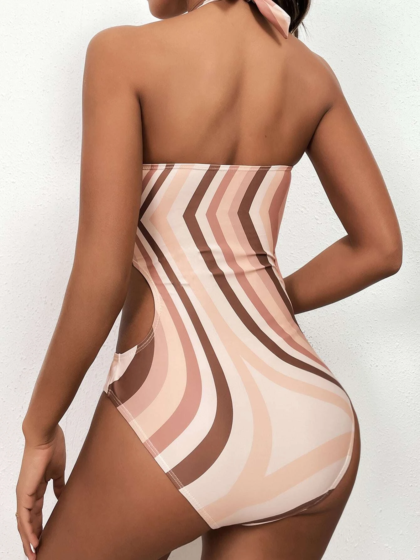 maillot de bain une pièce à rayures – Image 3