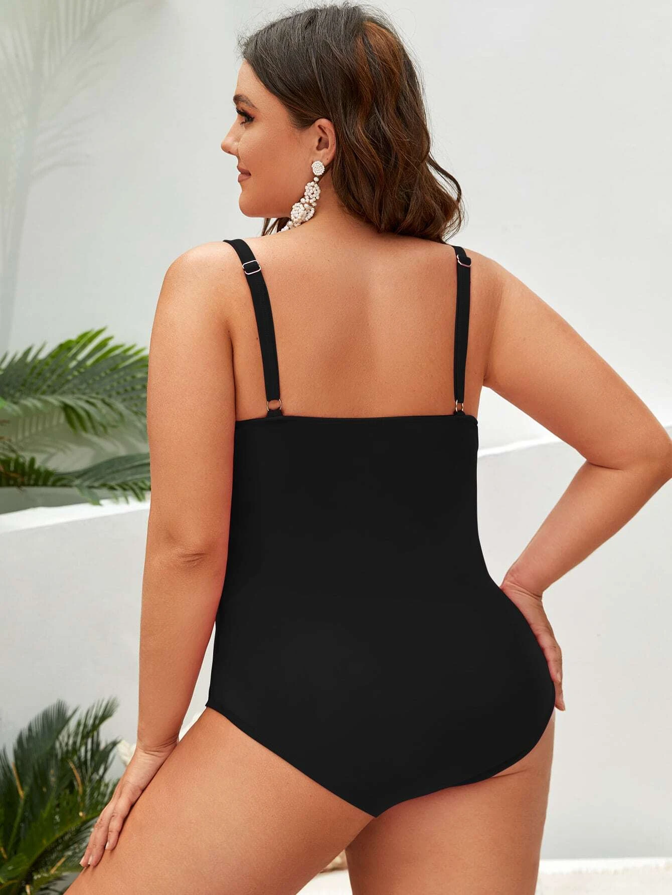 maillot de bain une pièce push-up à ruché – Image 3