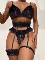 ensemble de lingerie en dentelle jarretière