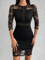 robe moulante en dentelle