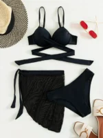 3 pièces bikini& Paréo
