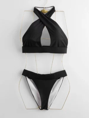 ensembles de bikini découpe unicolore