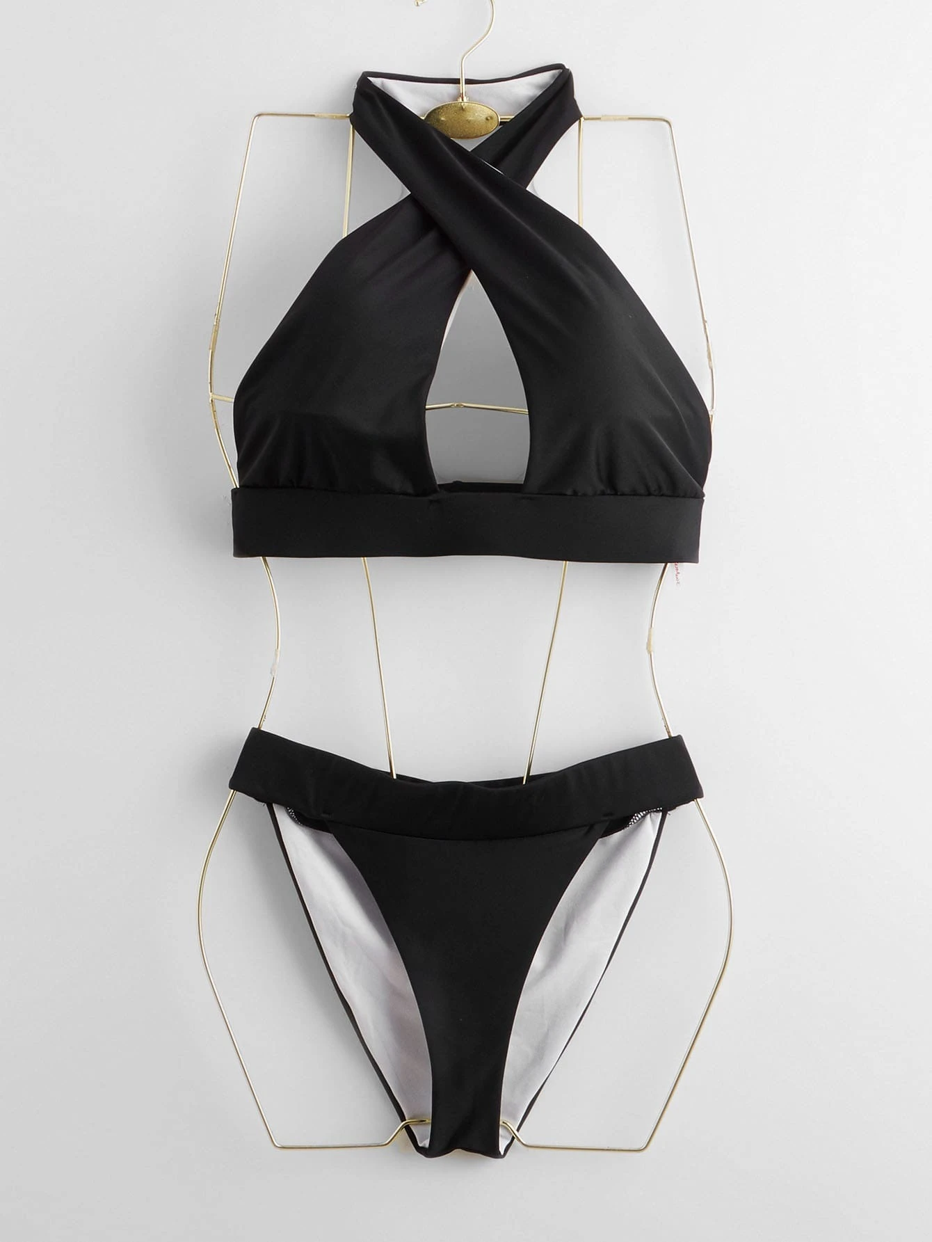 ensembles de bikini découpe unicolore