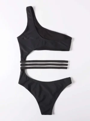 maillot de bain une pièce asymétrique avec découpe