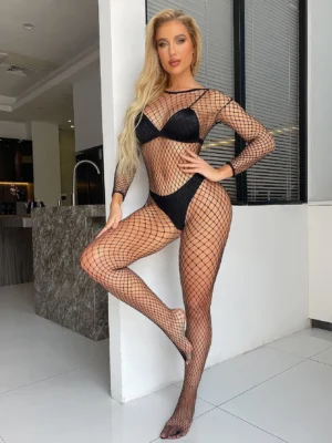 collant de corps résille (sans ensemble de lingerie)