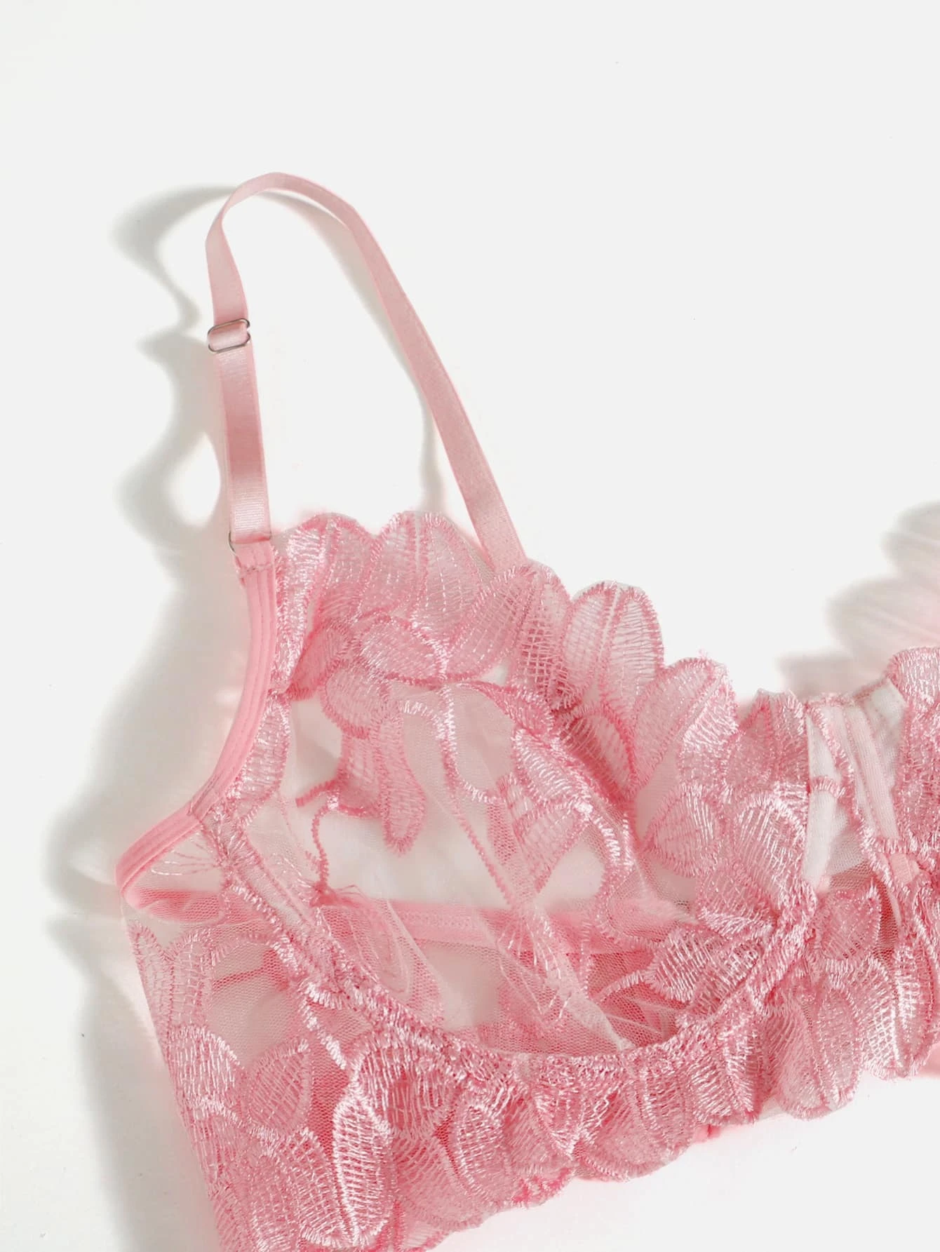 ensemble de lingerie à tulle brodé – Image 4