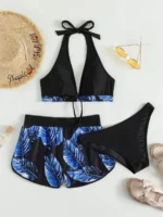 bikini à imprimé  & Short de bain