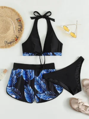 bikini à imprimé  & Short de bain