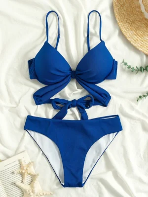 bkini push-up côtelé croisé