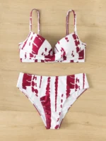 bikini push-up à imprimé coup de pinceau