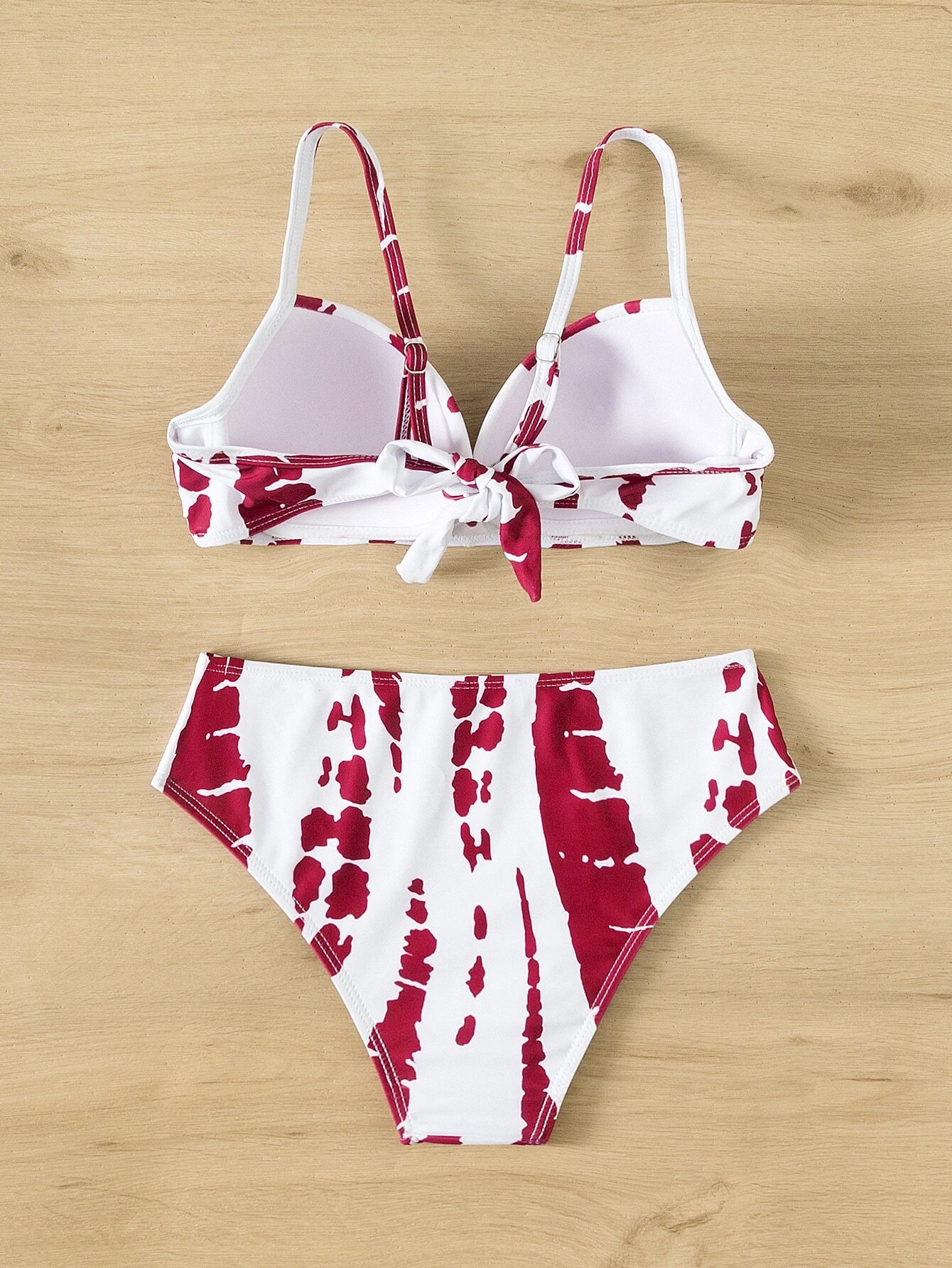 bikini push-up à imprimé coup de pinceau – Image 5
