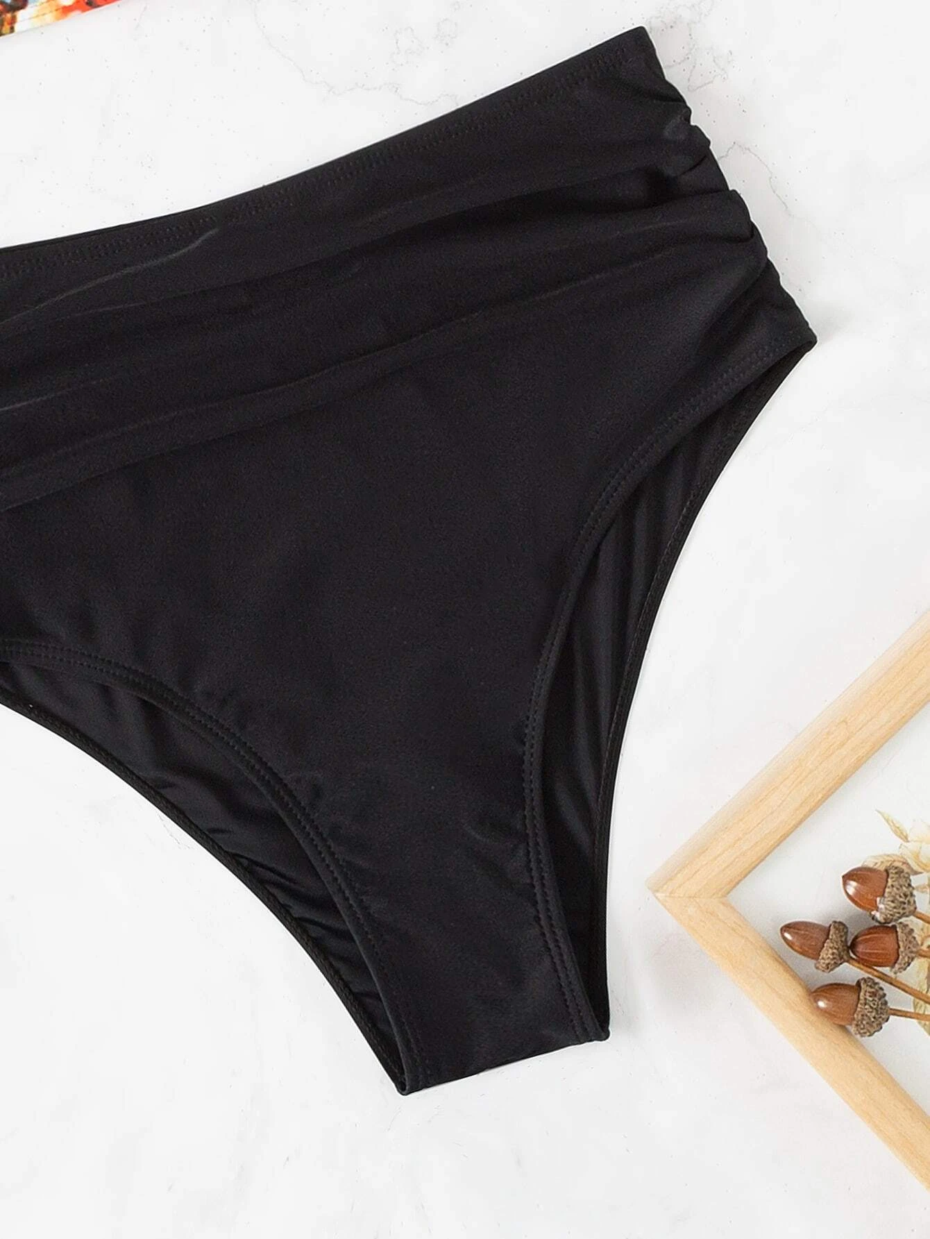 bikini push-up à imprimé torsadé à ruché – Image 8
