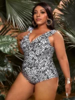 maillot de bain une pièce  volants