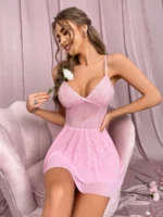 nuisette en dentelle en tulle avec culotte