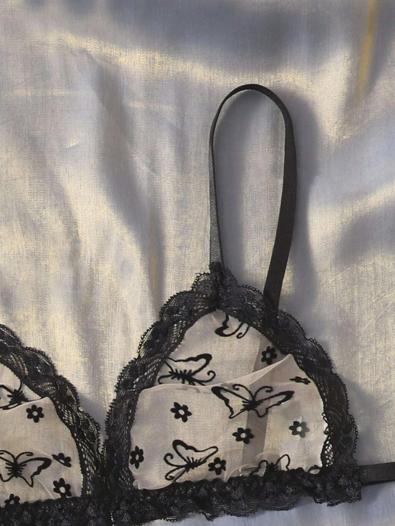 Ensemble de lingerie à broderie en tulle en dentelle – Image 4