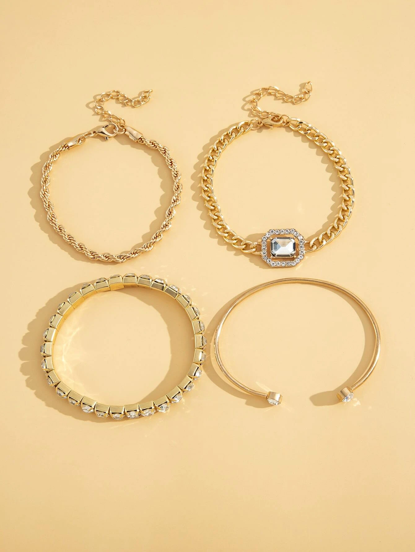 4 pièces Bracelet avec strass – Image 5