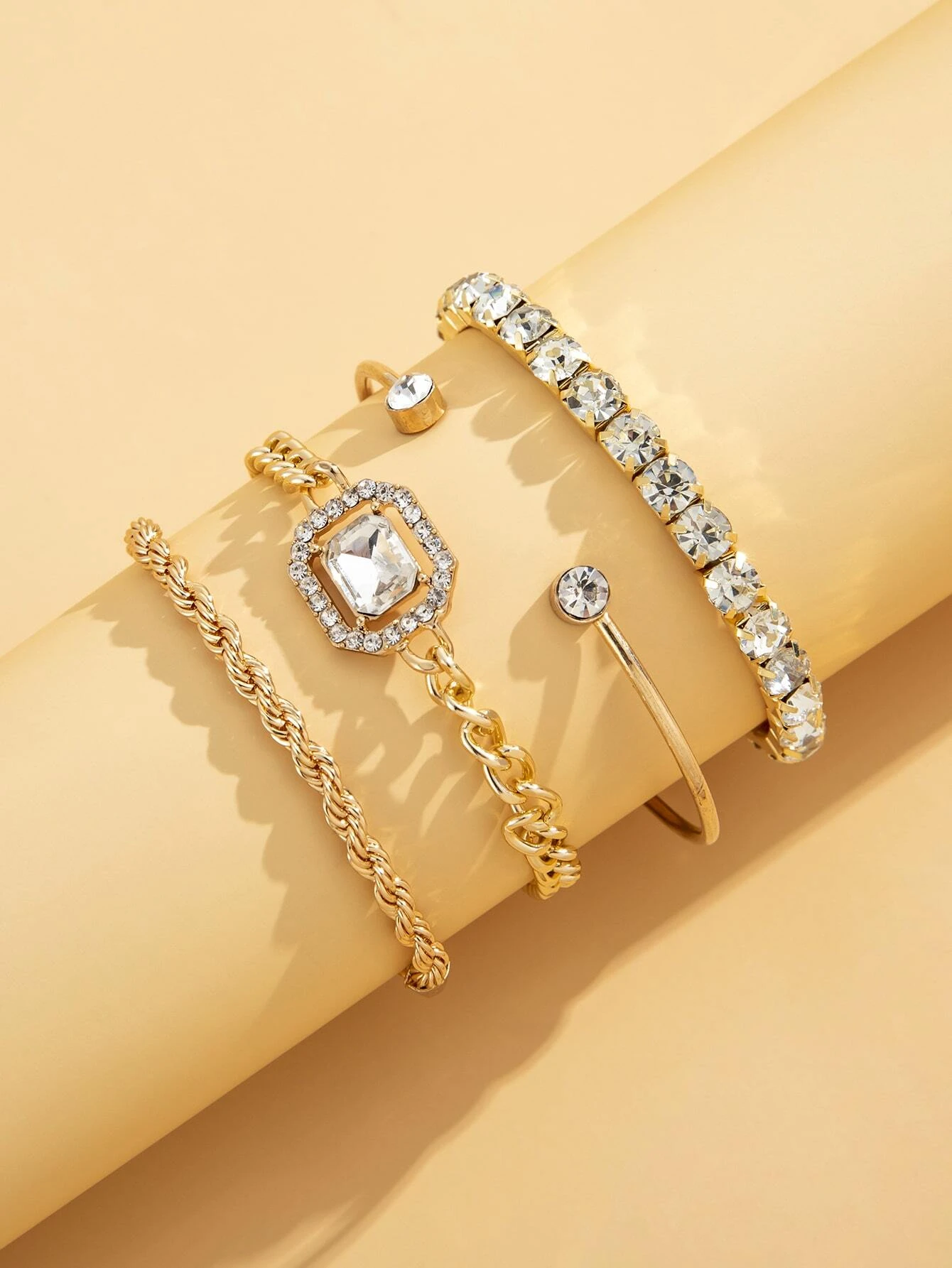 4 pièces Bracelet avec strass – Image 3