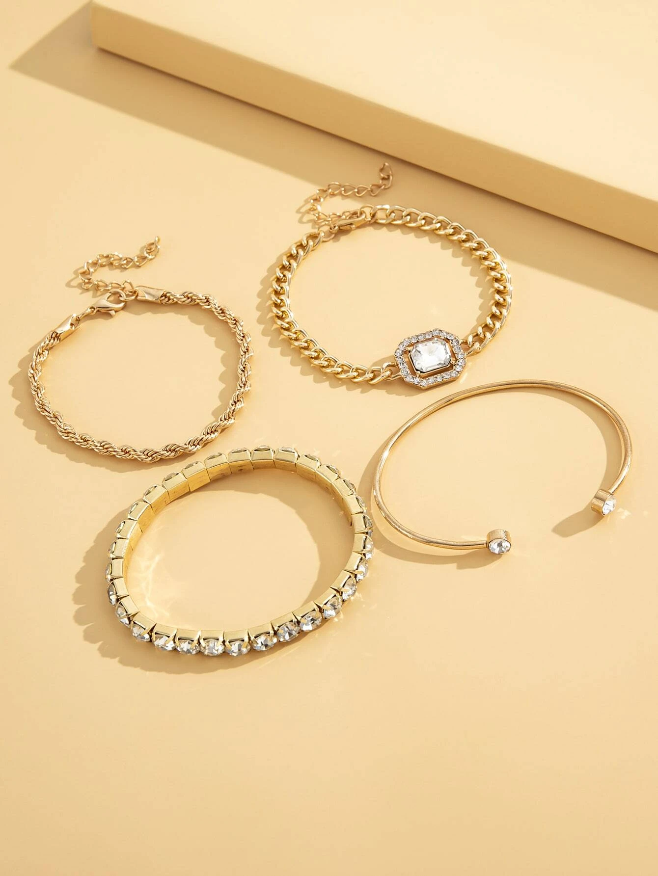 4 pièces Bracelet avec strass – Image 4