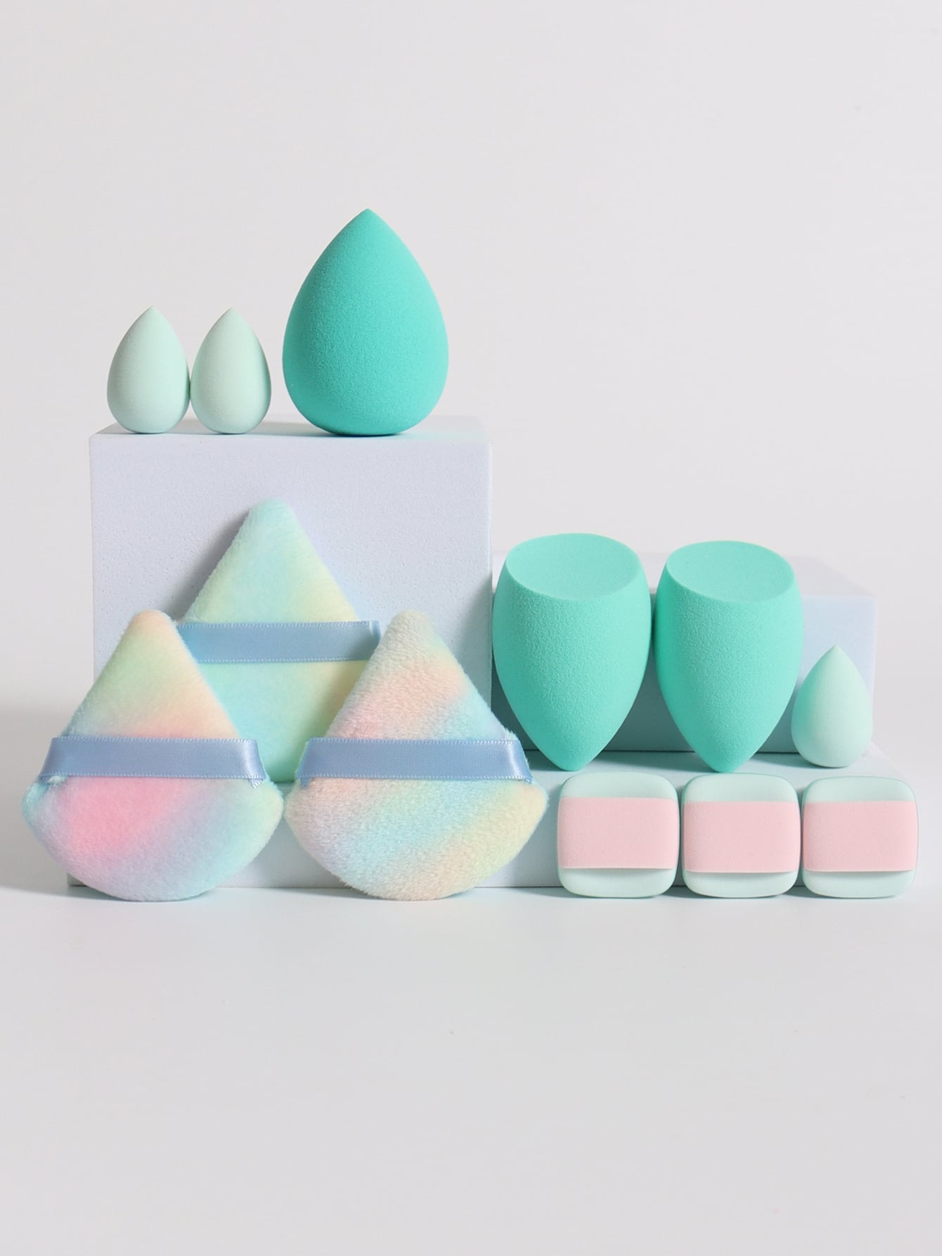 12 pièces Tout En Un Set D'éponges