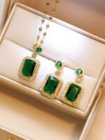 4 pièces Set de bijoux avec strass