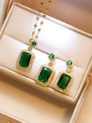 4 pièces Set de bijoux avec strass
