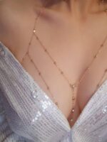 1 pièce Chaîne De Corps Mode En Alliage De Zinc À Strass & À Détail Boule Pour Femme Pour Fête