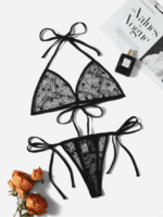 Ensemble de lingerie à motif étoile en tulle