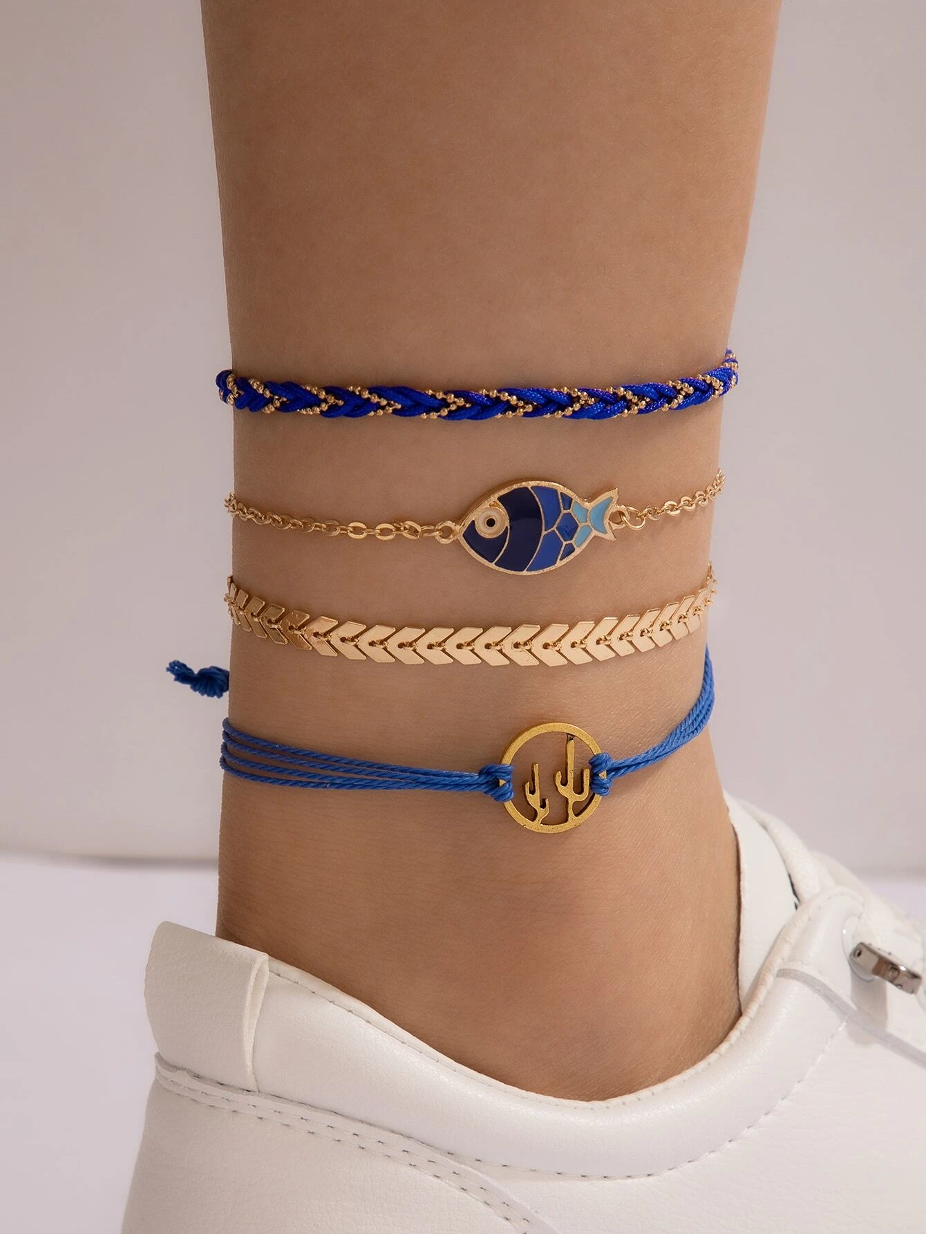 4 pièces Bracelet de cheville