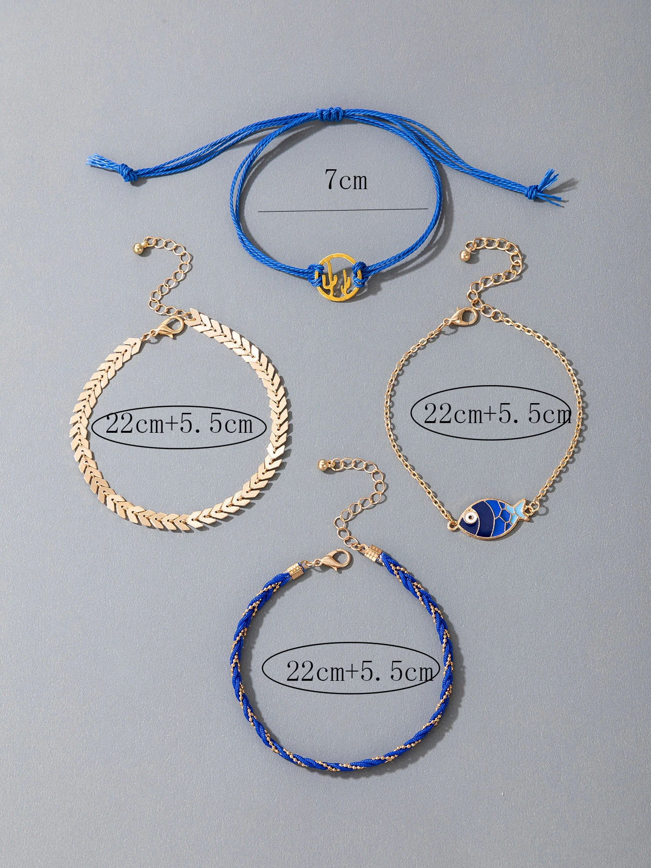 4 pièces Bracelet de cheville – Image 2