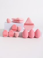 Éponge De Maquillage & Houppette , 12 pièces Œuf Beauté & Houppette Set Maquillage Mixeur