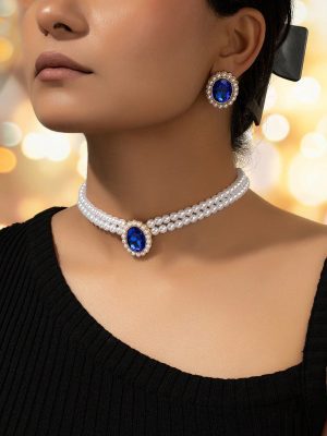 3 pièces/set Set de bijoux glamour à strass