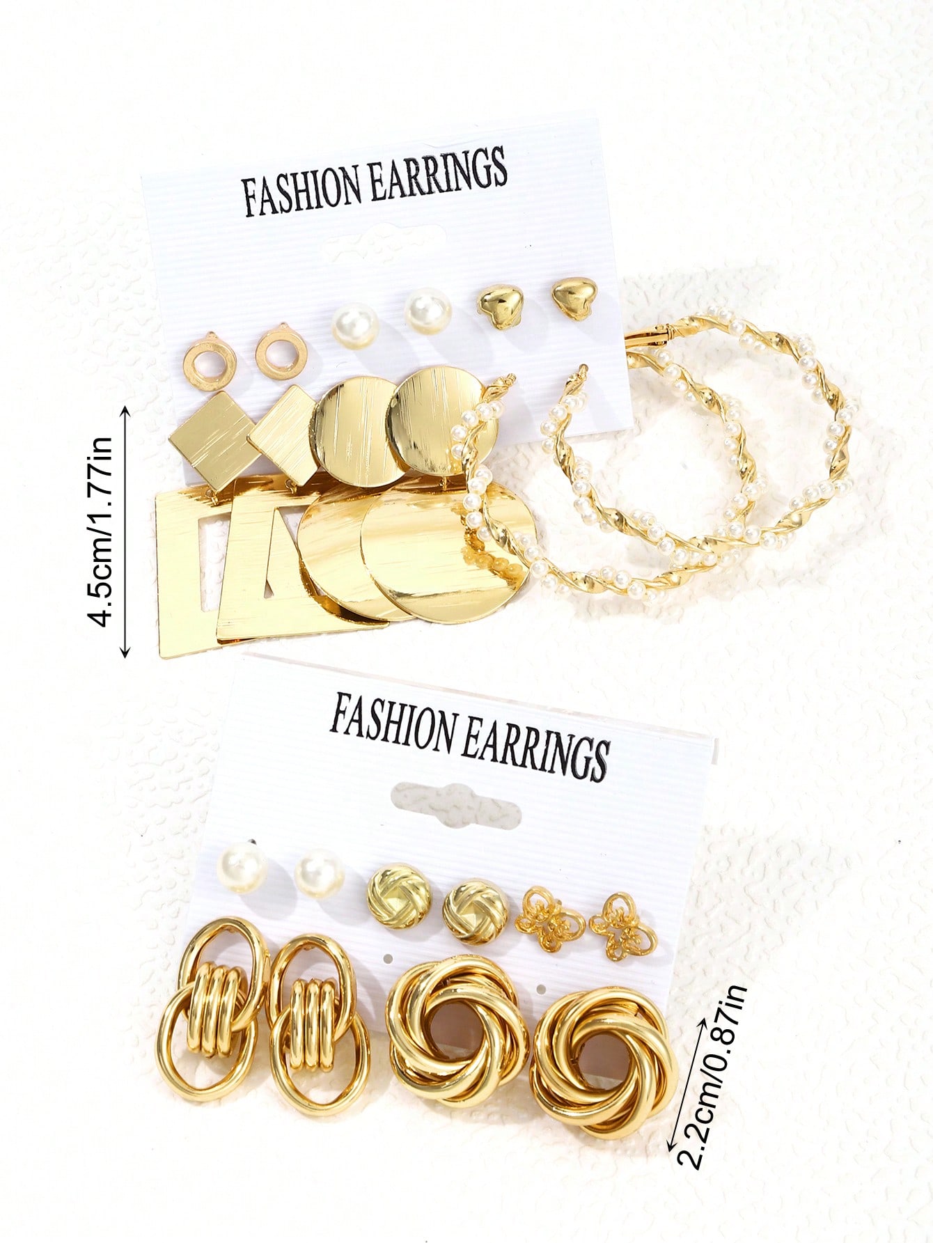 11 Paires De Boucles D'oreilles Papillon Et Perle Artificielle Décoratives – Image 2