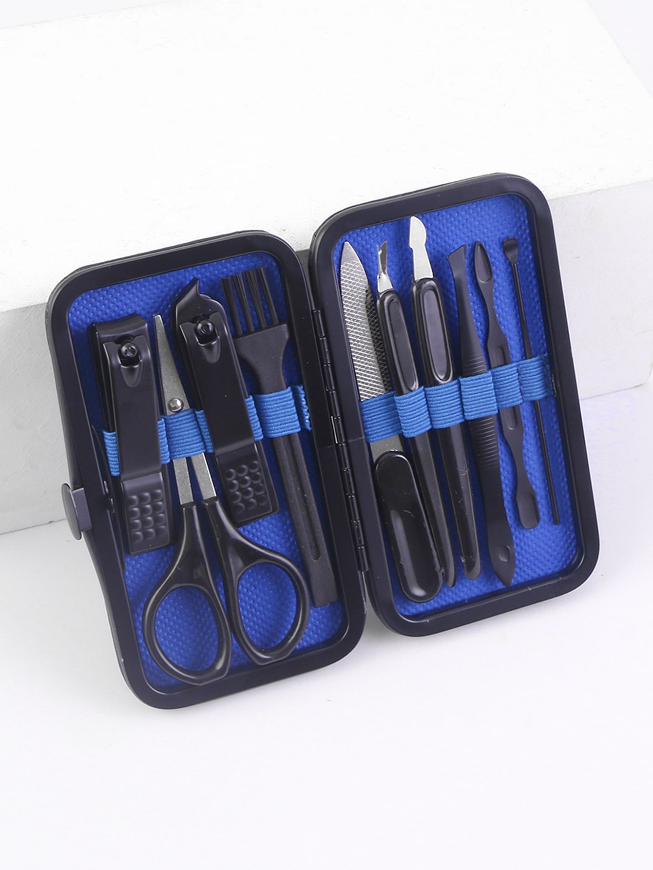 Clip À Ongles Outil 10 pièces/set Noir Coupe-ongles Peau Morte Fourchette Ciseaux À Sourcils Cuillère Oreille Cuillère Outil Domestique