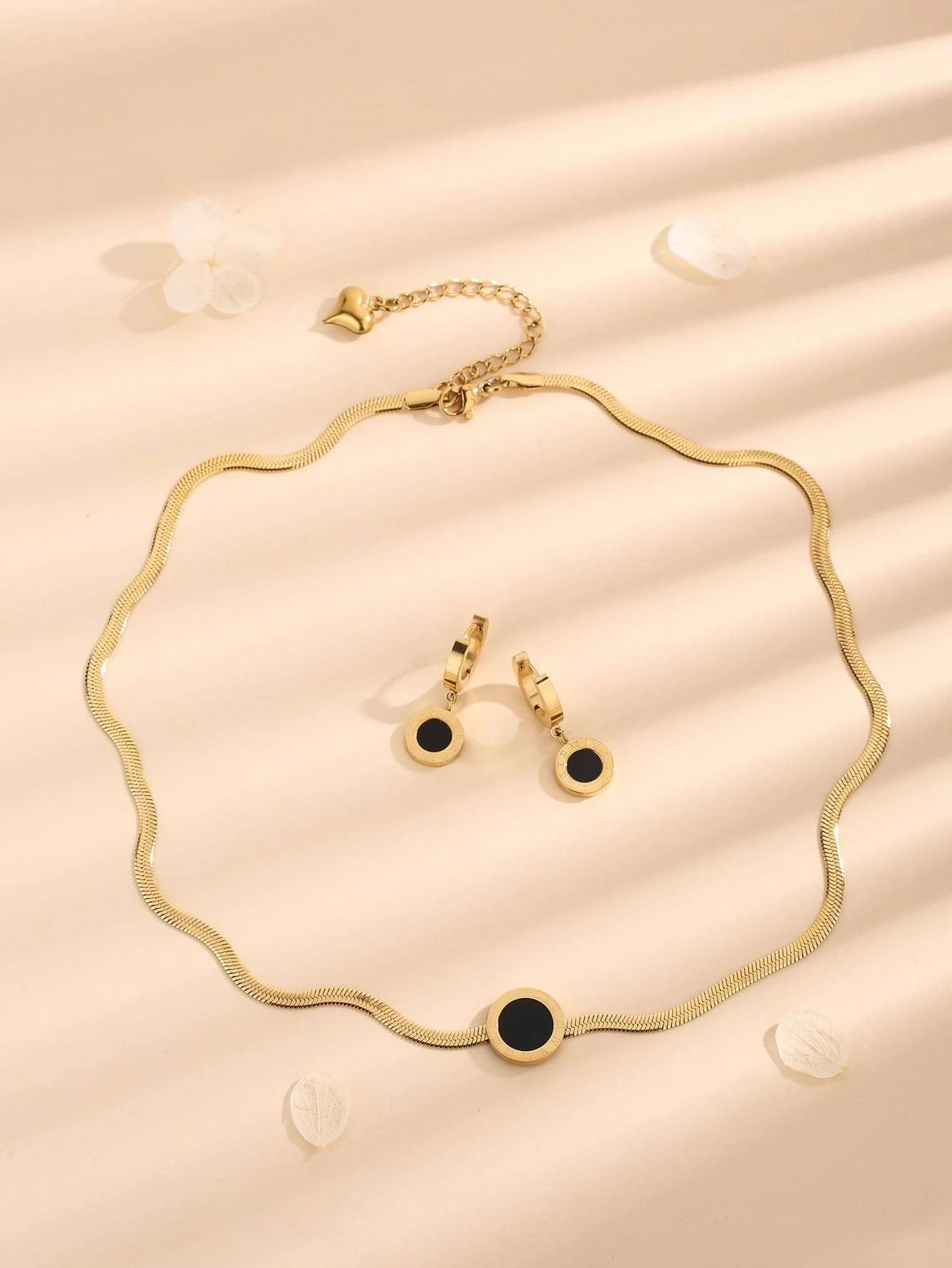 3 pièces/set Set De Bijoux À Détail Rond – Image 3