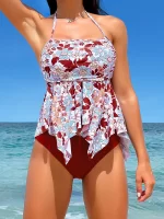 Bikini ras-du-cou fleuri