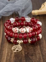 3 pièces Bracelet avec perles