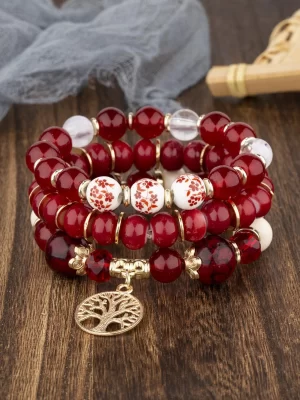 3 pièces Bracelet avec perles
