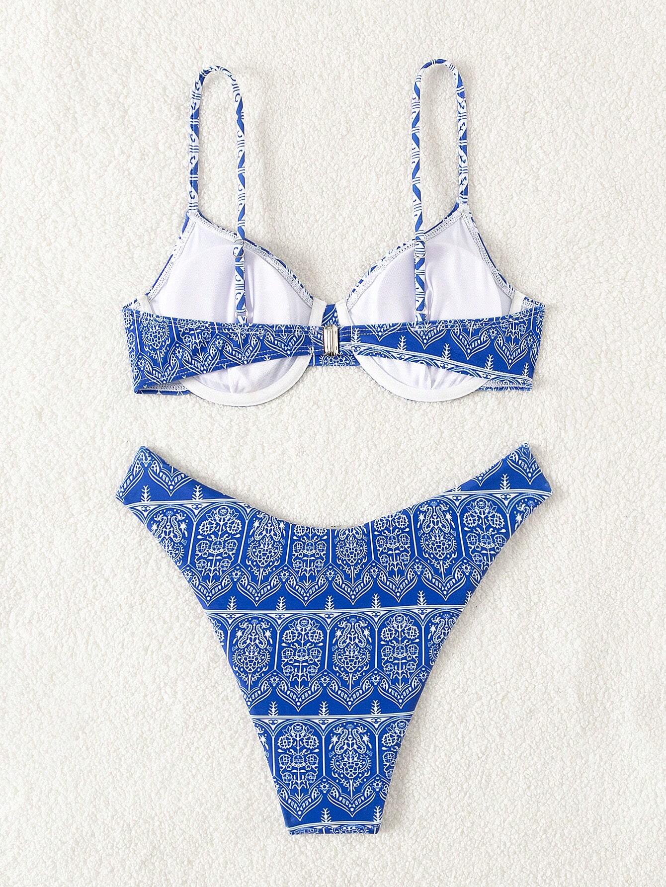 VCAY Ensemble De Maillot De Bain Pour Femmes À Patchwork Imprimé – Image 4